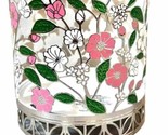 Bath &amp; Body Works Floral Toss Pink White Flowers 3 Wick Candle Holder Sl... - $18.71