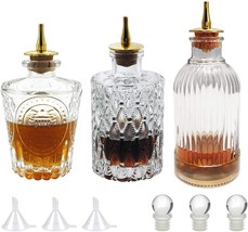 Bitters Bottle Set - Vintage Glass Bottle, Decorative Bottles With Dash Top, - £28.63 GBP