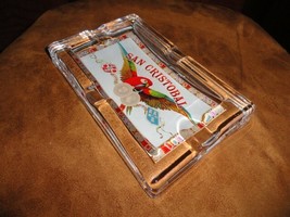 Glass Cigar Ashtray Measures 8" L x 5" W x 1" H image 3