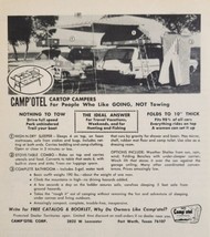 1969 Print Ad CAMP&#39;OTEL Cartop Campers Made in Fort Worth,Texas - $13.93