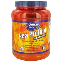 NOW Foods Pea Protein 100% Pure Non-GMO Vegetable Protein Dutch Chocolate,2 lbs. - £29.16 GBP