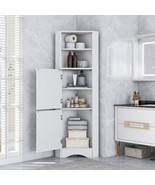Tall Bathroom Corner Cabinet, Freestanding Storage Cabinet with Doors an... - £129.21 GBP