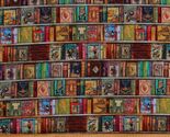 Cotton Library Books Covers Antique-look Classics Fabric Print by Yard D... - $15.95