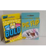 Bold and Pic Flip Card Games Mattel Both New Ages 7+ - £17.02 GBP