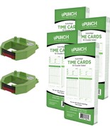 uPunch 2 Pack Ribbon/200 Card Combo for Green HN3000 AutoAlign Time Clocks - €64,70 EUR