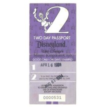 Disneyland 1994 2-Day Passport Ticket Stub Vintage Donald Duck Purple Th... - £14.72 GBP