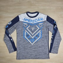 American Fighter Men's Size Small Gray Blue White Long Sleeve Tee Shirt ... - $28.12