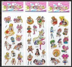 1 Lot Sailor Moon Anime Value Pack New Japanese Puffy Stickers Vibrant Detailed - £14.38 GBP