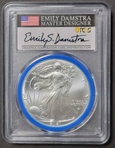 2021-(W) American Silver Eagle First Strike Mint Designer Series Damstra Signed - £313.17 GBP
