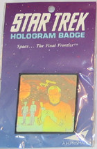 Classic Star Trek TV Series Kirk on Planet Hologram Pin Badge 1992 NEW U... - $9.74