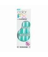 KISS imPRESS Color FX  Press on Nails, Upgrade, Green, Short Squoval, 30... - $9.99