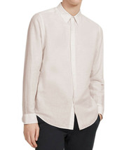 Theory Mens Pink Irving Long Sleeve Linen Button Down Shirt, 2XL XXL 3935-7 - £99.68 GBP