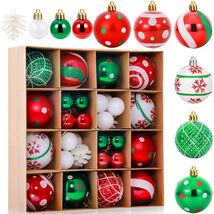 42 Pc Christmas Tree Balls Ornaments Glitter 2.36" & 1.18" Red Green White - $146.88 MXN 42 Pc Christmas Tree Balls Ornaments Glitter 2.36" & 1.18" Red Green White - $146.88 MXN