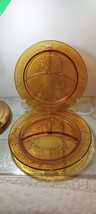 Indiana Glass Amber Child&#39;s Plates - £19.51 GBP