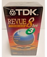 TDK T-160 Revue 8 Hours VHS Video Tapes New Factory Sealed Lot Of Three - £11.88 GBP