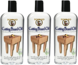 Howard Products  Butcher Block and Cutting Board Oil, 12-Ounce (3-Pack) - £26.89 GBP