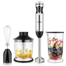 Immersion Hand Blender 4 in 1 9 Speed Stick Blender with 500ml Food G... - £21.34 GBP