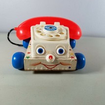Fisher Price Phone Pull Toy Chatter Moving Eyes #747 Vintage 1961 No Pul... - $9.34