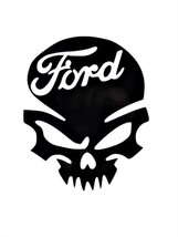 Ford Skull Die-Cut Vinyl Indoor Outdoor Car Window Decal Sticker - $4.94+