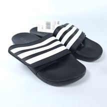 Adidas Adilette Unisex Black 3 Stripe Slide Slip-on Sandal Shoe Size Womens 6 - £12.47 GBP