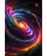 Colorful spiral galaxy, Wall Art, Digital ART, AI Art - $3.77