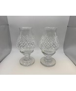 Pair of Waterford ALANA Hurricane Lamps &amp; Globes - $3,480.11 MXN