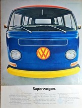 Vintage Print Ad Life Magazine-Volkswagen-Superwagon Blue 1968 Print Ad - $209.27 MXN