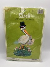 Vtg 1979 Stork Art Tissue Centerpiece Baby Shower NOS A Beistle Creation #5569 - £7.81 GBP