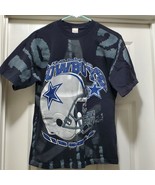 Vintage Riddell NFL Dallas Cowboys Helmet Graphic T-Shirt 1997 USA Men&#39;s M - $77.40 CAD