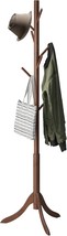 The Kiplant Bamboo Wood Coat Rack Stand, Freestanding Coat Tree, And Umb... - $44.95