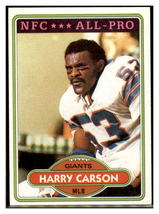 1980 Topps Harry Carson New York Giants All Pro Football Card - NFL Vintage Coll - £5.98 GBP
