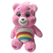 Care Bears Cheer Bear Rainbow Pink 14&quot;Stuffed Animal Plush Kids Toy Collectible  - £22.17 GBP