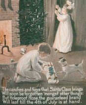 Victorian Trade Card Holeproof Hosiery Christmas Postcard Foldout Gail G... - $39.68