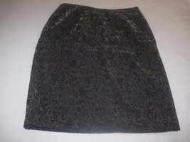 Newport News Easy Style Stretch SILVER/BLACK Pencil SKIRT-8-NWOT-LINED-CUTE - £4.63 GBP