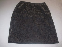 NEWPORT NEWS EASY STYLE STRETCH SILVER/BLACK PENCIL SKIRT-8-NWOT-LINED-CUTE - £4.63 GBP