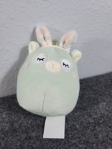 Squishmallows Miley Llama 3.5&quot; Bunny Ear Clip On 2023 Spring Plush NEW - £7.74 GBP