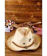 Khaki Wide Brim Cowboy Hat - $16.00