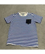HUNTINGTON BC Men Striped Floral Front Pocket Blue White Size Small Mixe... - £20.79 GBP