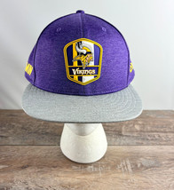 Minnesota Vikings New Era 9Fifty Snapback Baseball Hat Purple &amp; Gray - £19.56 GBP