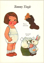 Postcard Paper Doll y Tommy Tingle Grace G. Dayton  6 x 4 Inches 1985 - £8.28 GBP