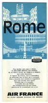 Air France Travel Brochure and Map of ROME Italy 1962 - £11.73 GBP