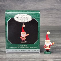 Vtg 1998 Hallmark Keepsake Ornament Club Kringle Bells Miniature Christmas Santa - $6.90