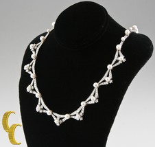 Tiffany &amp; Co 5.00 carat Diamond &amp; Pearl Platinum Necklace - £12,322.35 GBP