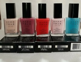 AVON TRUE COLOR NAIL 5pc LOT (4 - PRO+ NAIL ENAMEL ~ + 1 - Cuticle Condi... - $43.55