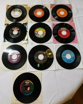 Lot of 10 Album Record vinyl 45&#39;s Tammy Wynette, Conway Twitty, Kon Kan etc - £20.16 GBP