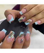 Fashion Leaves Square Head False Nails Set - €6,95 EUR