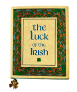 The Luck of the Irish Mini Book with 24K Gold Plated Shamrock Charm Book... - £6.16 GBP