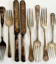 Silverplate W.M. Rogers Flatware Lot of 10 Mixed Utensils Antique c1940s... - $34.99