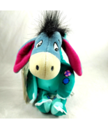 Disney Mini Bean Bag Figure Eeyore Dressed as Dinosaur 9&quot;  Plush Toy w/Tags - £10.95 GBP