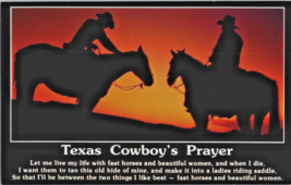 Postcard Texas San Antonio Texas Cowboy Prayer Photo Barney Nelson 5 x 3.5 Ins. - £3.87 GBP